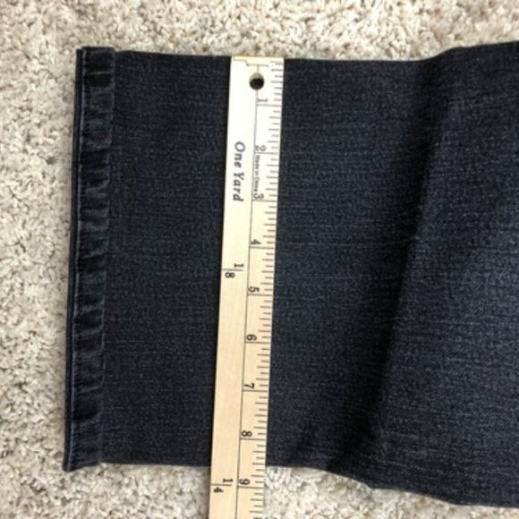 Riders By Lee Women Dark Wash Mid Rise Bootcut Leg Stretch Black Denim Jeans 12P - Picture 7 of 11